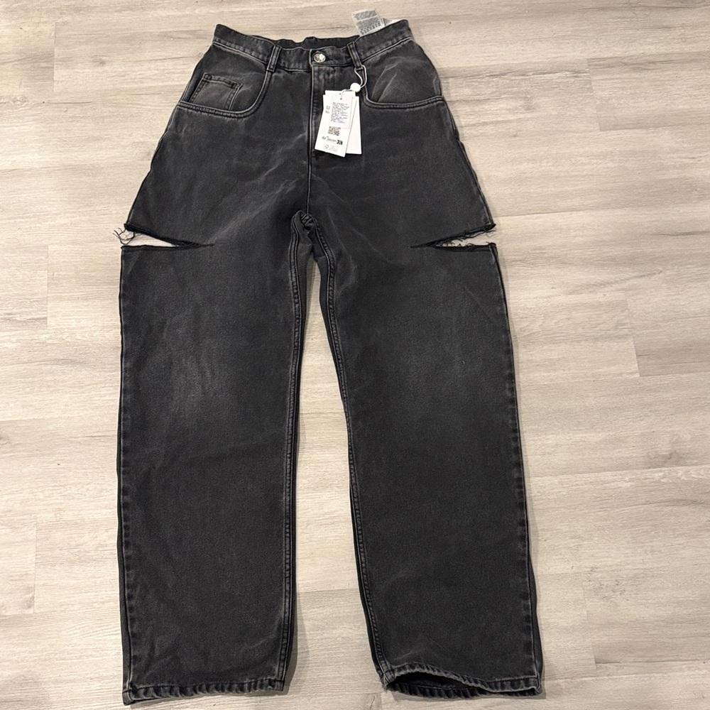 MM6 cut out jeans